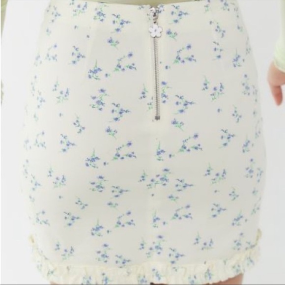 NWOT Urban Outfitters Ashton Ruffle Mini Skirt - Picture 4 of 5